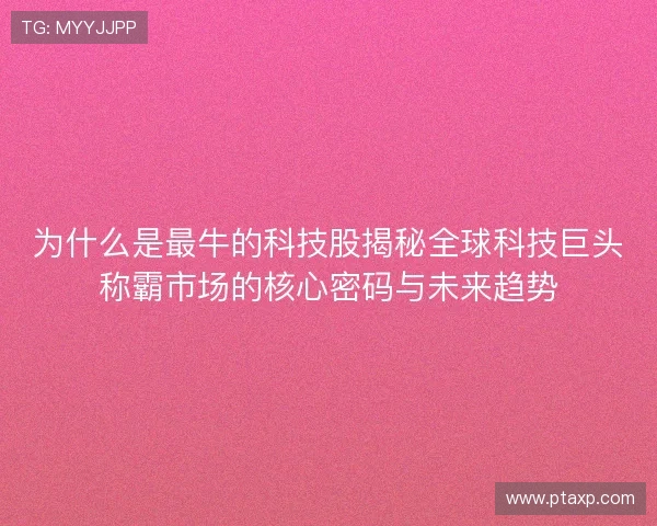 为什么是最牛的科技股揭秘全球科技巨头称霸市场的核心密码与未来趋势
